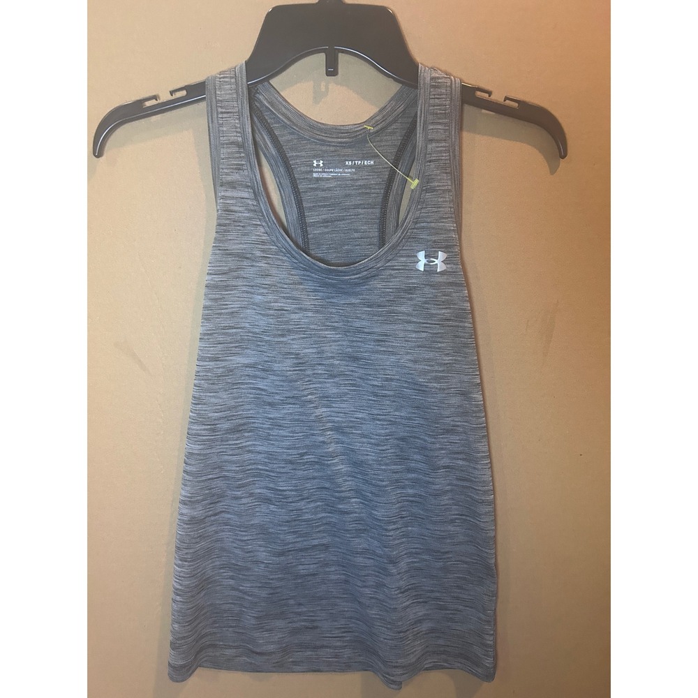 Under Armour Racerback Tank Top Womens XS‎ Gray Excellent Space Dye Performance